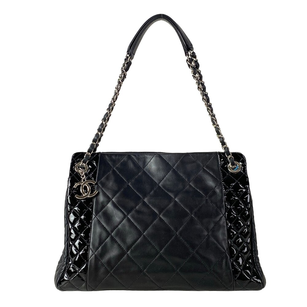 Chanel Matelasse Tote Bag Patent Leather Lambskin